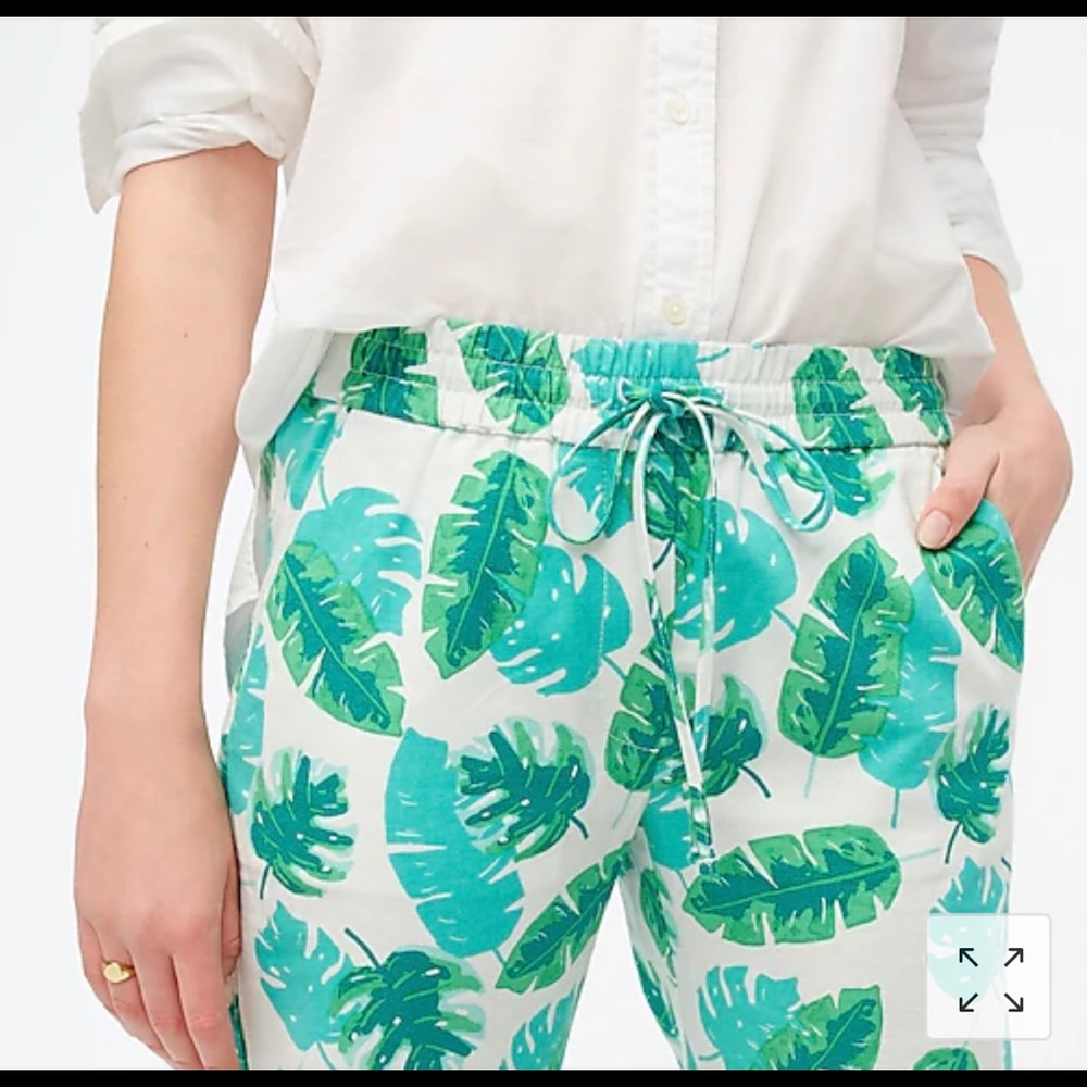 NWT J.Crew linen palm pant size 10